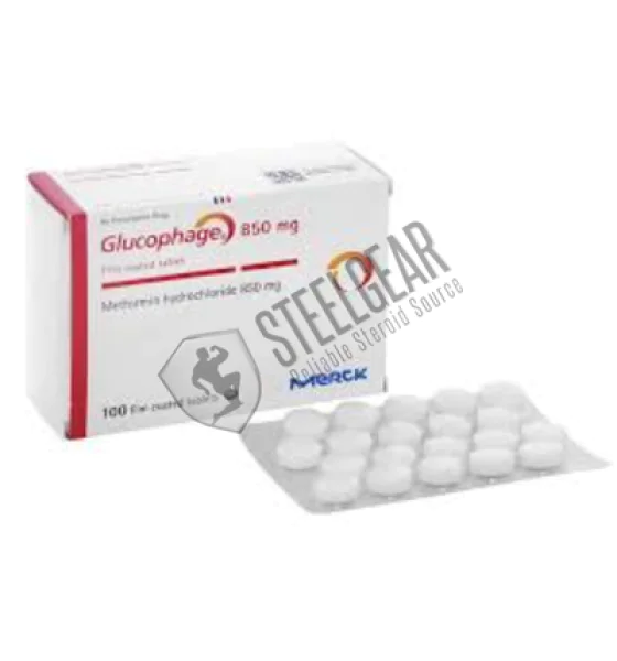 8 Glucophage (Metformin) 100 Tablets 850 mg - Image 1